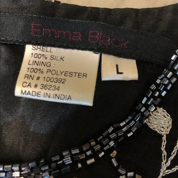 1980’s Vintage Beaded Silk Top Large - Picture 5 of 5